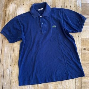 Men’s blue Lacoste distressed shirt Sz 3